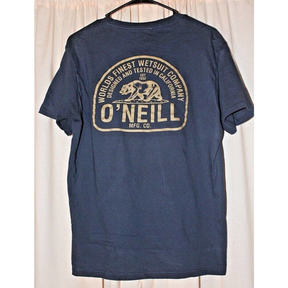 O'NEILL WETSUITS NAVY BLUE T-SHIRT SIZE M 100% COTTON MODERN FIT - Picture 1 of 6